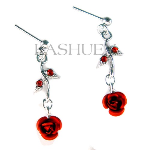 Rosso fiore rosa swarovski - rosa,