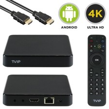 TVIP S-Box v.705 IR UHD 4K HDR Dual-WiFi HDMI MicroSD Android 11 Ricevitore IP