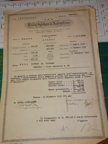 Antico documento unione - antico, u.s.a.