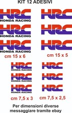 adesivi Honda hrc vinile prespaziati 12 stickers  per auto moto caschi