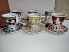 ERACLEA set 6 tazze Cioccolato nuove porcellana