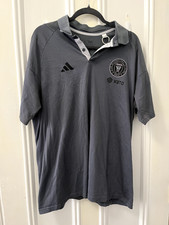 Polo Messi Inter Miami FC Adidas taglia XL grigia