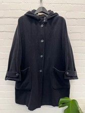 Cappotto donna stile mantello Claudia Gil Marella Navy con cappuccio