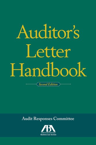 Auditor letter handbook - auditor's,