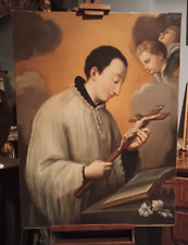 Dipinto antico olio su tela scuola Toscana San Luigi Gonzaga