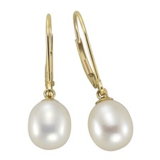 Orecchini pendenti oro perla F