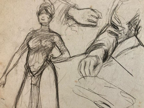 Disegno ritratto matita - disegno, carta