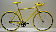 Bici fixed 28 single speed giallo personalizzabile