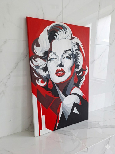 Quadro moderno dipinto mano - a,