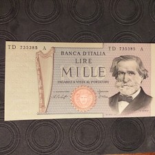 Banconota 1000 mille lire Giuseppe Verdi (FDS) DM 26 Febbraio 1969 E 10 Maggio79