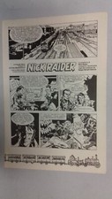 Nick Raider, inserto Amico Treno bianco e nero, disegni Mastantuono.