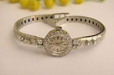 PREZIOSO OROLOGIO " LEVRETTE " IN ORO BIANCO 18KT E 35 DIAMANTI CARATI 1,15