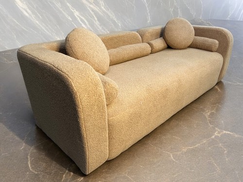 Divano boucle design vintage - boucle,
