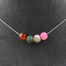 Collana 4 Perle Agata Crackle