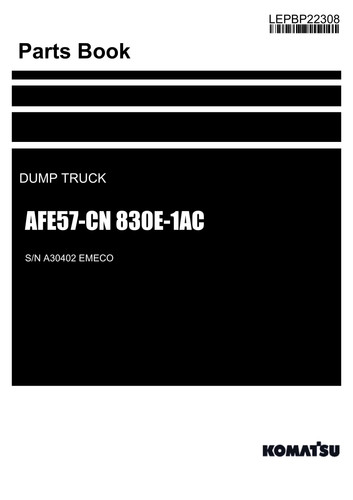 Komatsu afe57 830e - afe57-cn, 830e-1ac