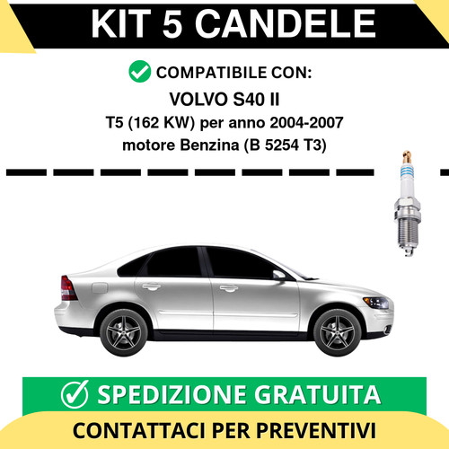 Kit candele per volvo s40 - candele, ii