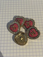 Boutons chanel vintage coeur - 5,