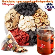 30 pezzi tè al ginseng sei tesori, tè ai reni, tè al fegato, rosso data salute dei reni