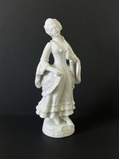 RICHARD GINORI N Coronata DAMA del '700 Fiore in Mano PORCELLANA BIANCA Statuina