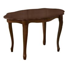 TAVOLINO OVALE SAGOMATO SALOTTO IN LEGNO  NOCE ARTE POVERA