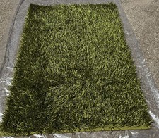 Tappeto Shaggy Verde 120x180 cm Pelo Alto Maia Tex Come Nuovo