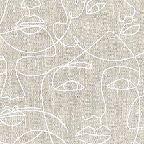 Tessuto lino français face - di,