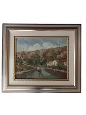 Dipinto a Olio con Scena Campestre