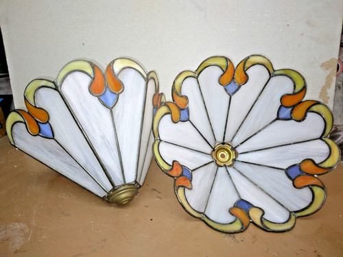 Coppia paralumi tiffany - coppia,