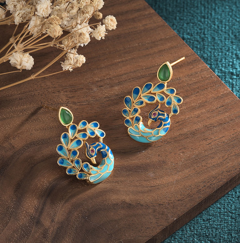 Orecchini donna boho cloisonne - orecchini,