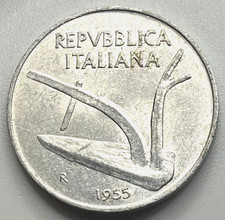 Italy / 10 Lire / 1955-R /