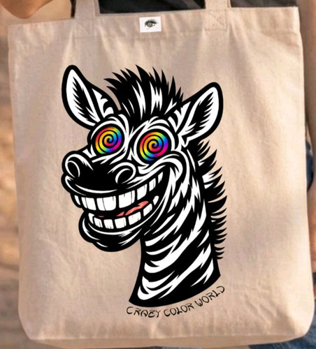 Tote bag zebra crazy sorriso - bag,