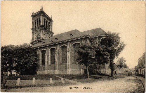 Cpa carvin eglise - cpa,