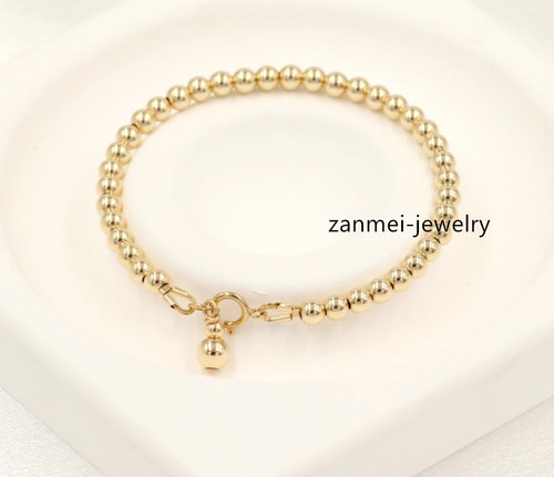 Bracciale tondo oro 4mm - bracciale,