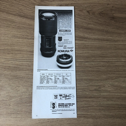 Cams90 magazine advert - magazine, 11x4