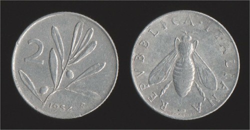 Lire 1954 olivo - e, ape