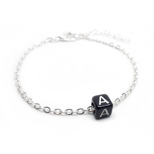 Bracciale con iniziale lettera - bracciale,