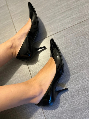 Decollete pumps vernice nere - decollete',