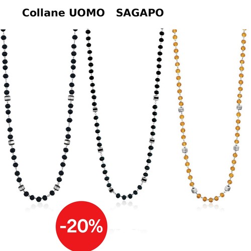 Collana uomo acciaio sfere - acciaio,