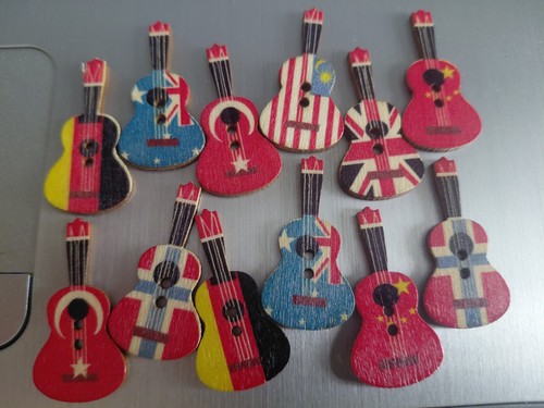 Bottoni legno chitarra - bottoni,