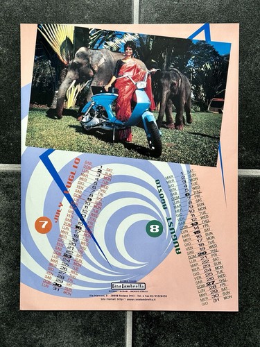Vintage lambretta calendar - lambretta,