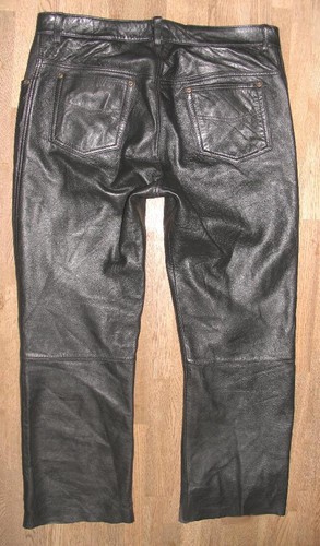 Pantaloni leder uomo neri - leder,