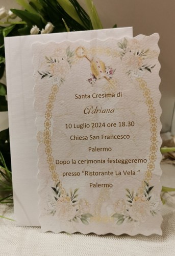 Invito santa cresima con busta - santa,