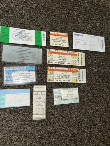 Lotto biglietti concerto - , stub