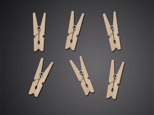 Mollette mini legno naturale - mollette,
