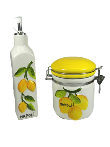 Barattolo oliera con limoni - e,