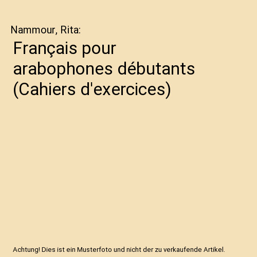 Français pour arabophones