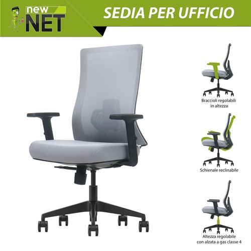 Sedia ufficio argento con - ufficio,
