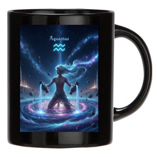 Tazza nera acquario idea - acquario,
