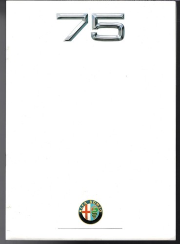 Alfa romeo 1990 brochure - 75,