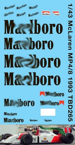 Decals per mclaren mp4 8 - 1/43,